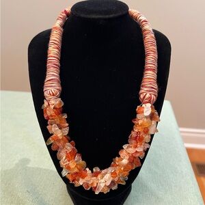 Handmade Carnelian Choker Necklace – Bold & Unique